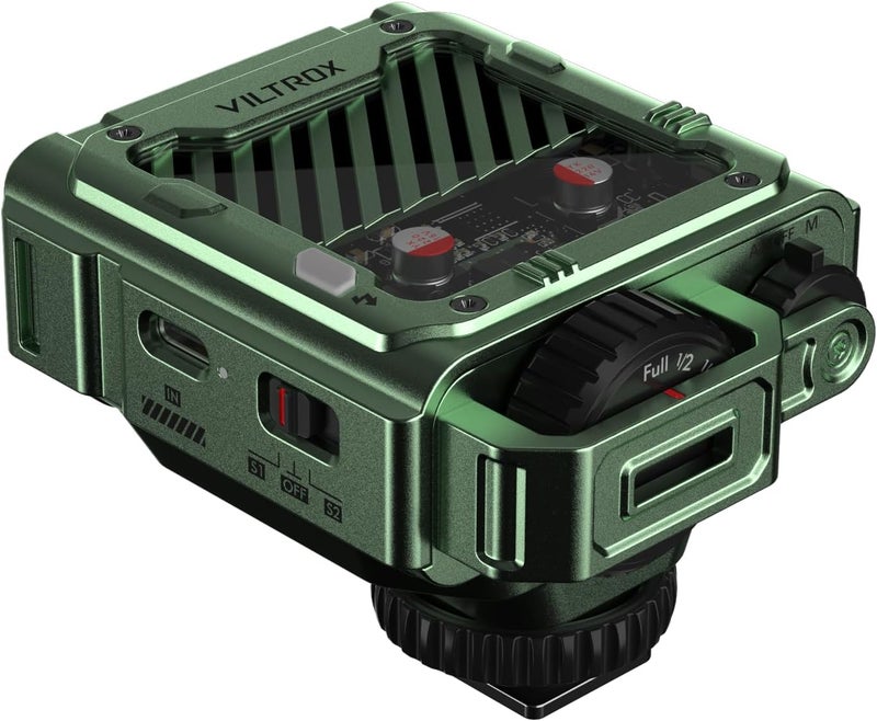 VILTROX فلاش TTL لفوجي فيلم، فلاش صغير GN16 لكاميرا فوجي، فلاش على الكاميرا بسعة 1800mAh Li-on، فلاش مصغر 26W/s 6500K، إعادة شحن سريعة خلال 1 ثانية، 650 فلاش كامل الطاقة (Spark Z3-F، أخضر) - Image 1